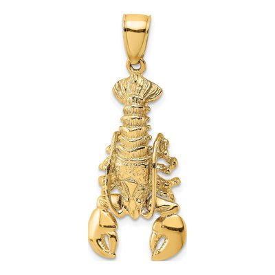 14K Yellow Gold Lobster Clasp with Moveable Claws