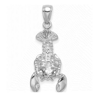 14K White Gold Claw Pendant – view 5