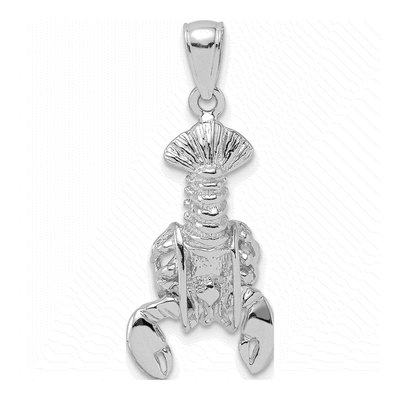 14K White Gold Claw Pendant
