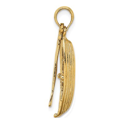 14K Yellow Gold 3-D Boat Charm – view 3