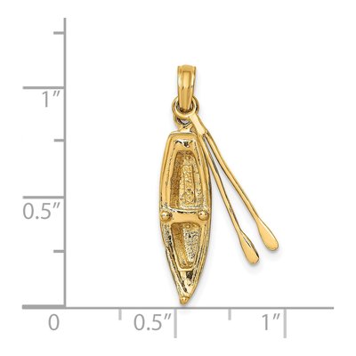 14K Yellow Gold 3-D Boat Charm – view 4