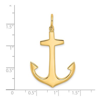 14K Yellow Gold 3-D Anchor Pendant – view 4