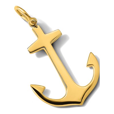 14K Yellow Gold 3-D Anchor Pendant – view 7