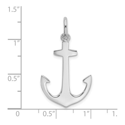 14K White Gold 3-D Anchor Charm – view 4