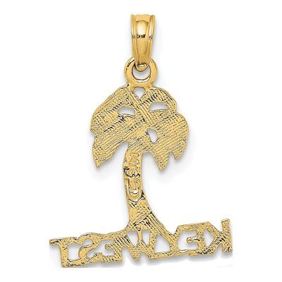 14K Yellow Gold Palm Tree Charm – view 4