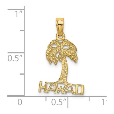 14K Yellow Gold Hawaii Palm Tree Pendant – view 4