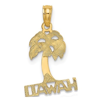 14K Yellow Gold Hawaii Palm Tree Pendant – view 5