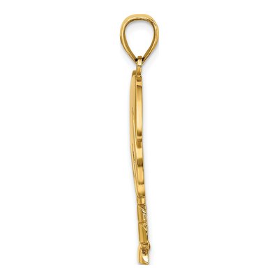 14K Yellow Gold Large Charleston Palm Tree Charm – view 3