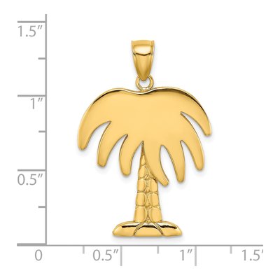 14K Yellow Gold Large Charleston Palm Tree Charm – view 4