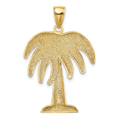 14K Yellow Gold Large Charleston Palm Tree Charm – view 5