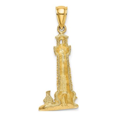 14K Yellow Gold Assateague Lighthouse Pendant – view 5