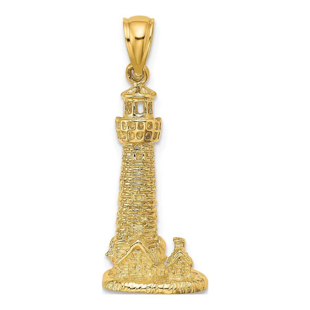 14K Yellow Gold Assateague Lighthouse Pendant