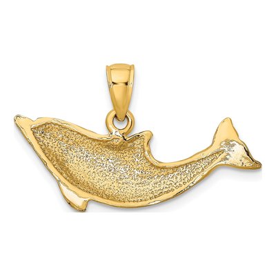 14K Yellow Gold Dolphin Pendant – view 4