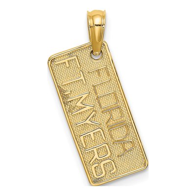 14K Yellow Gold Ft Myers Florida License Plate Charm
