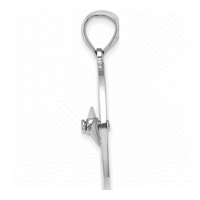 14K White Gold Nautical Compass Charm – view 3