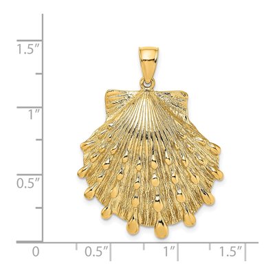 14K Yellow Gold Lion's Paw Shell Charm – view 4
