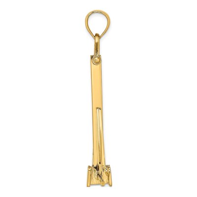 14K Yellow Gold 3-D Anchor Pendant – view 3