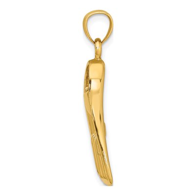 14K Yellow Gold 3-D Scuba Flipper Charm – view 3