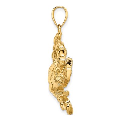 14K Yellow Gold Large Crab Charm – view 3