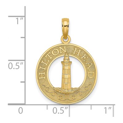 14K Yellow Gold Hilton Head Lighthouse Charm – view 4