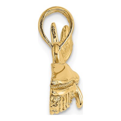 14K Yellow Gold Humpback Whale Pendant – view 3