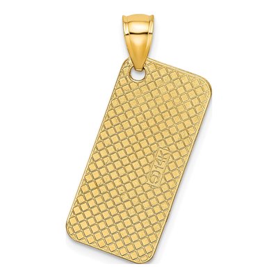 14K Yellow Gold Ocean City NJ License Plate Charm – view 5