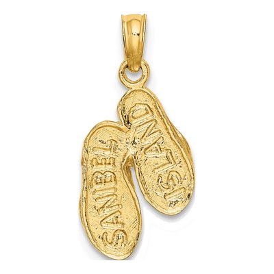 14K Yellow Gold Flip-Flop Charm – view 4