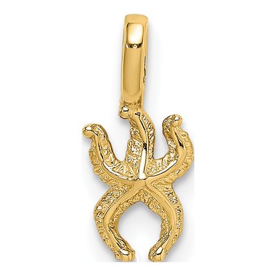 14K Yellow Gold Mini Starfish Pendant