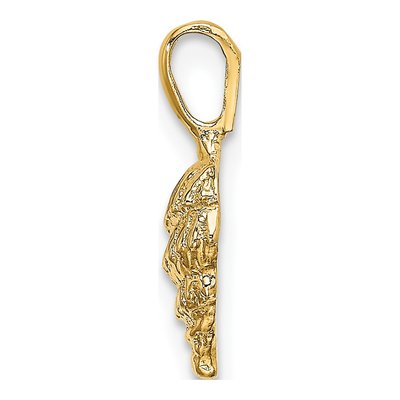 14K Yellow Gold Mini Conch Shell Charm – view 3