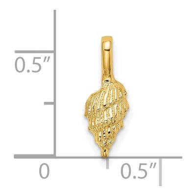 14K Yellow Gold Mini Conch Shell Charm – view 4