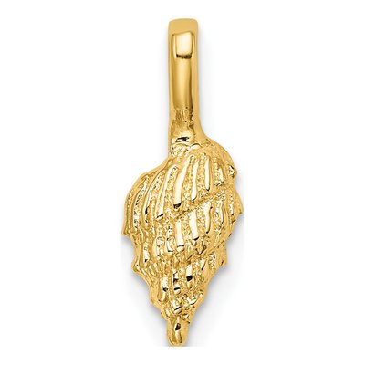 14K Yellow Gold Mini Conch Shell Charm
