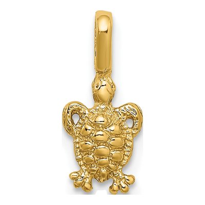 14K Yellow Gold Mini Sea Turtle Pendant