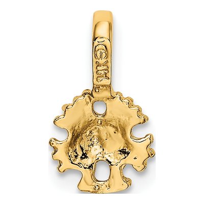 14K Yellow Gold Mini Sand Dollar Pendant – view 5