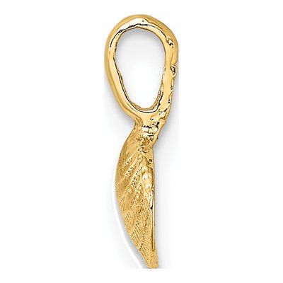 14K Yellow Gold Mini Clam Shell Pendant – view 3