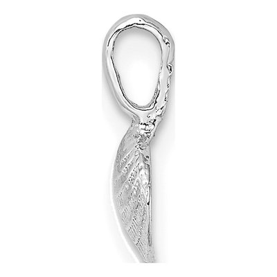 14K White Gold Mini Clam Shell Pendant – view 3