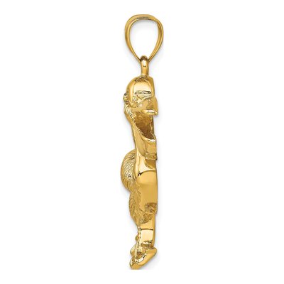 14K Yellow Gold Large Textured Pelican Charm – view 3