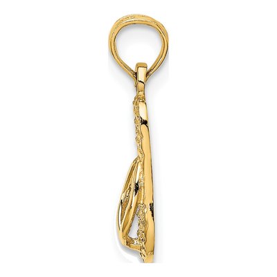 14K Yellow Gold LBI Flip-Flop Pendant – view 3