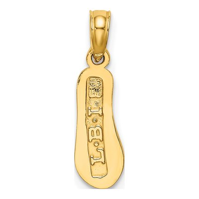 14K Yellow Gold LBI Flip-Flop Pendant – view 5