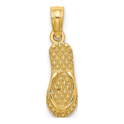 14K Yellow Gold LBI Flip-Flop Pendant
