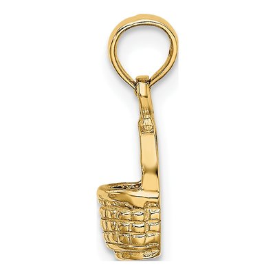 14K Yellow Gold Mini Basket Pendant – view 3