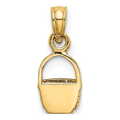 14K Yellow Gold Mini Basket Pendant – view 5