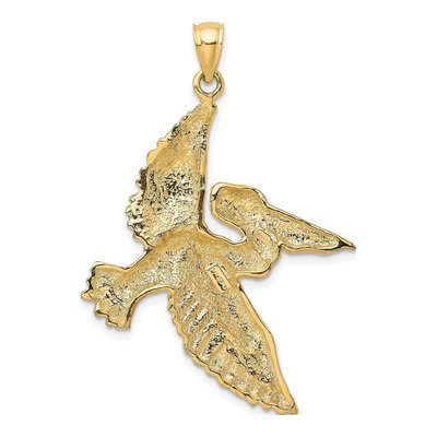 14K Yellow Gold Flying Pelican Pendant – view 5