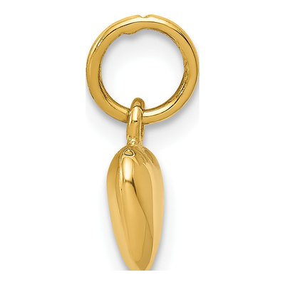 14K Yellow Gold Puffed Heart Charm – view 3