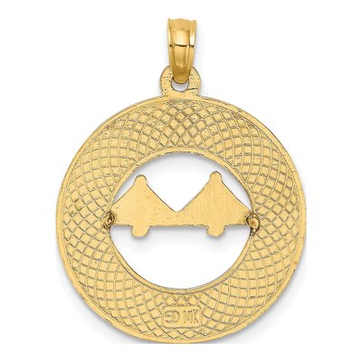 14K Yellow Gold Charleston Bridge Pendant – view 5