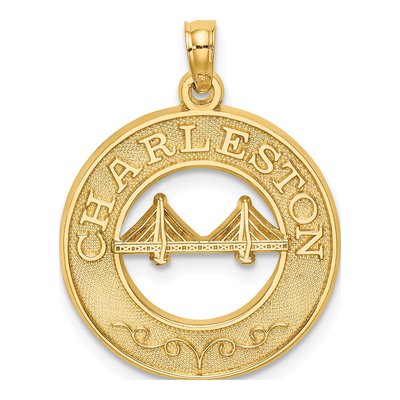14K Yellow Gold Charleston Bridge Pendant