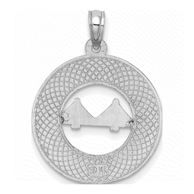14K White Gold Charleston Bridge Pendant – view 5