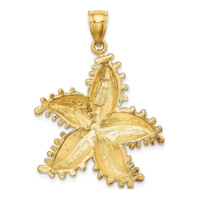14K Yellow Gold Large Starfish Pendant – view 5
