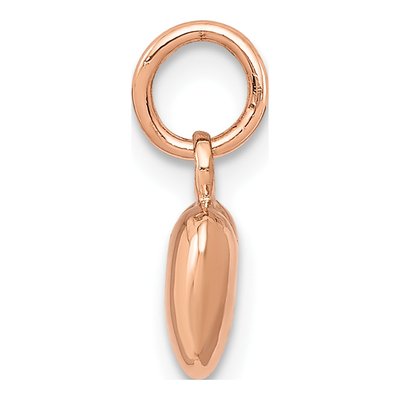 14K Rose Gold Puffed Heart Charm – view 3
