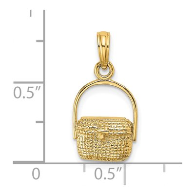 14K Yellow Gold Nantucket Basket Charm – view 4