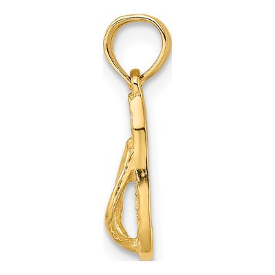 14K Yellow Gold Jamaica Flip-Flop Charm – view 3